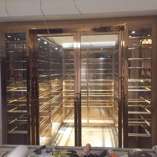 玫瑰金圆形不锈钢酒架,钛金不锈钢红酒柜定制